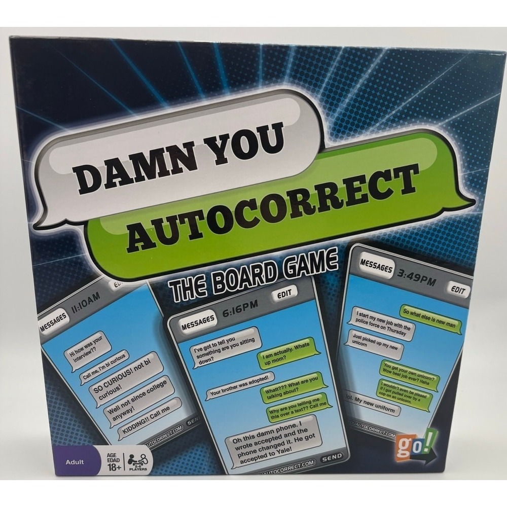 Damn You Autocorrect Board Game‎ by Go Games Appears Never Used Complete